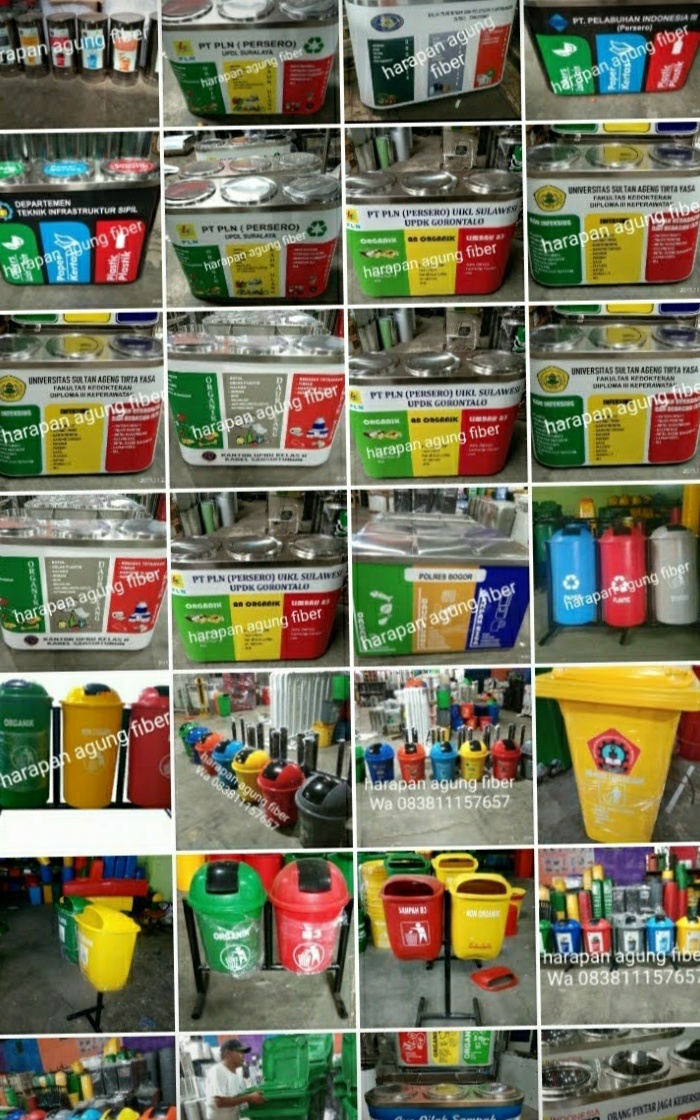 JUAL TEMPAT SAMPAH FIBER DAN STAEINLISS alamat jln industri desa tarikolot kec citeureup kab Bogor jawabarat indonesia tlpn/ wa 083811157657 kami menyediakan aneka tempat sampah